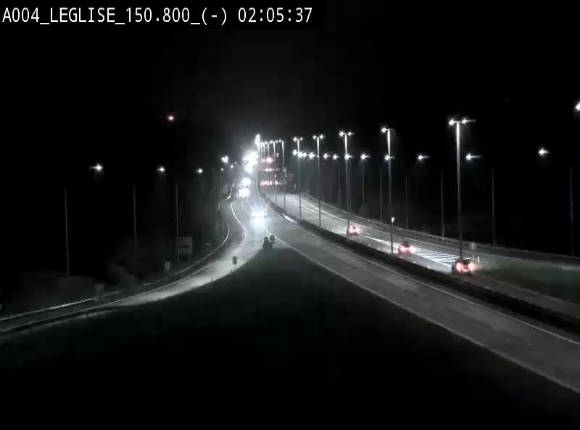 Webcam E411 dans la Côte de Léglise. Vue orientée vers Bruxelles