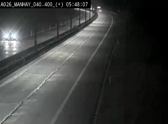 Webcam autoroute A26/E25 à hauteur de Manhay, avant la jonction avec la N651 en direction de Luxembourg - BK 40.4