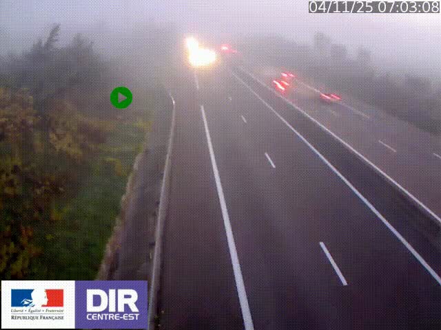 Webcam sur le contournement de Valence, sur la Nationale 7, à la jonction avec la N532, caméra orientée vers Grenoble