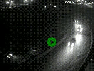 Caméra autoroute à la jonction entre l'A7 et la D301 (Boulevard urbain Sud de Lyon) à Feyzin, au sud de Lyon. Vue orientée vers Mions