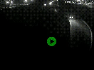 Caméra autoroute à la jonction entre l'A7 et la D301 (Boulevard urbain Sud de Lyon) à Feyzin, au sud de Lyon. Vue orientée vers Mions