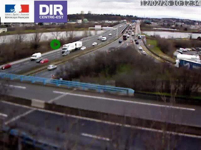 Webcam autoroute sur A450 à Pierre-Bénite en direction de Lyon et de l'autoroute A7
