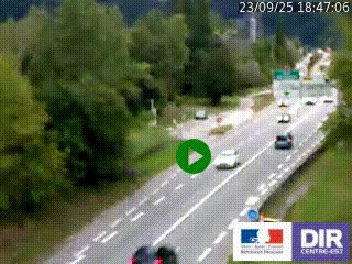 Webcam info trafic à proximité de Vizille sur la N85, au niveau du point de vue du Saut du Moine à Champagnier