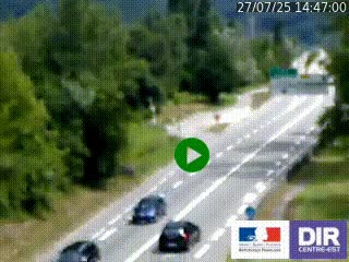Webcam info trafic à proximité de Vizille sur la N85, au niveau du point de vue du Saut du Moine à Champagnier