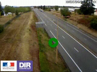 Webcam à Mably, à proximité de Roanne en direction de Moulins sur la N7
