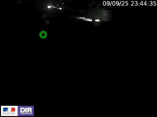Webcam à Bron sur l'A43 à la jonction avec le boulevard périphérique de Lyon (D383). Vue orientée vers Lyon