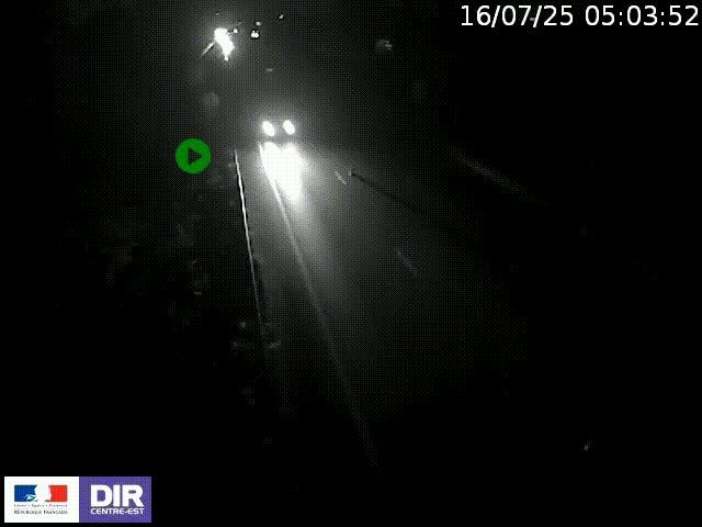 Webcam à Bron sur l'A43 à la jonction avec le boulevard périphérique de Lyon (D383). Vue orientée vers Lyon