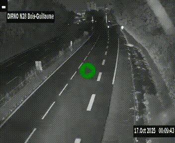 Webcam routière à hauteur de Bois-Guillaume en périphérie de Rouen. Vue orientée vers Rouen