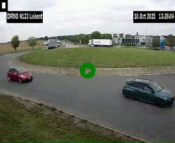 Webcam en périphérie de Chartres sur la N123, à hauteur de Luisant. Vue orientée vers Chartres