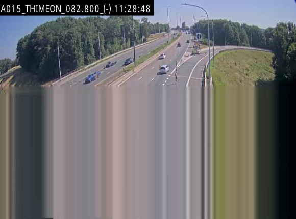 Caméra trafic Belgique - Thiméon - E42, jonction avec A54 (E420) direction La Louvière/Charleroi - BK 82.82