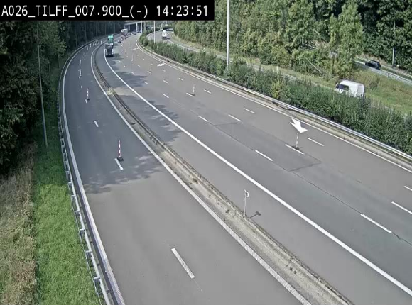 Webcam autoroute A26/E25 à Esneux, en Belgique en direction Luxembourg - BK 7.9