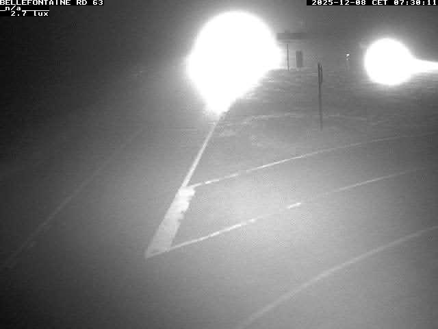 Webcam à Bellefontaine dans les Vosges à 552 mètres d'altitude sur la D63, à la jonction avec la D20A