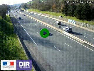 Webcam routière à Saint-Etienne-Terrenoire sur la RN88 avant la jonction entre l'A72 et le Boulevard Périphérique de Saint-Etienne