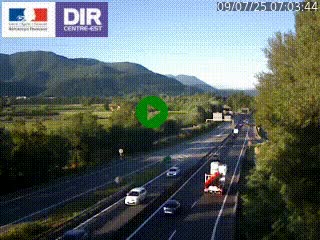 Caméra trafic à Meylan sur la Rocade-Sud de Grenoble en direction d'Aix-en-Provence