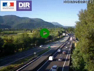 Caméra trafic à Meylan sur la Rocade-Sud de Grenoble en direction d'Aix-en-Provence