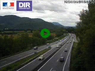 Caméra trafic à Meylan sur la Rocade-Sud de Grenoble en direction d'Aix-en-Provence