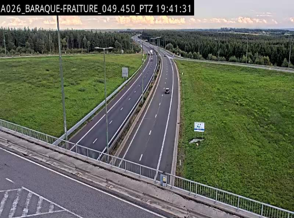 Webcam à la Baraque de Fraiture à la jonction entre l'E25 et la N89 à hauteur de Vielsalm