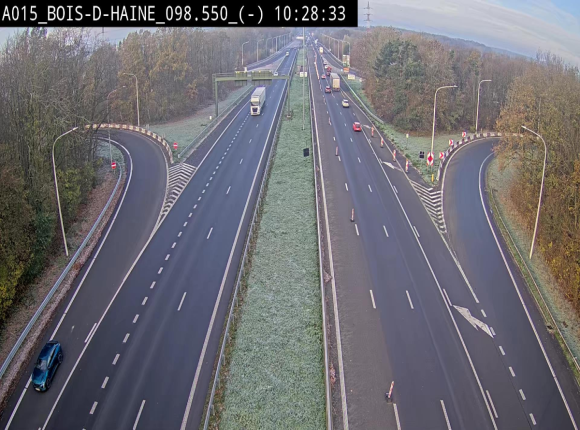 Webcam autoroute Belgique - Bois d'Haine - E42 - BK 98.6