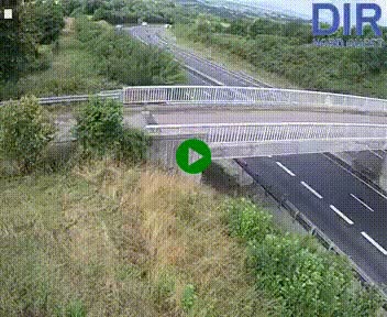 Webcam sur A84 à hauteur de Pont-Farcy, au niveau du pont autoroutier sur la Vire, au sud de Saint-Lô