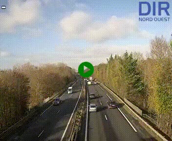 Webcam sur le périphérique de Caen (N814) à l'est de la ville, à Mondeville hauteur de la sortie 2, Presqu'île-Rives de l'Orne, au bout de l'autoroute A13