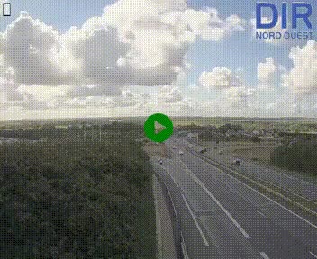 Webcam au début de l'A84 sur le périphérique Ouest de Caen (N814) à hauteur de la sortie 9, Porte de Bretagne