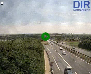 Webcam au début de l'A84 sur le périphérique Ouest de Caen (N814) à hauteur de la sortie 9, Porte de Bretagne