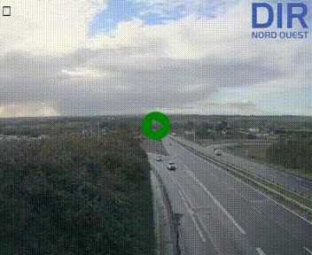 Webcam au début de l'A84 sur le périphérique Ouest de Caen (N814) à hauteur de la sortie 9, Porte de Bretagne