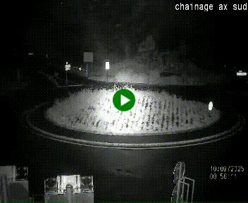 Webcam au nord d'Ax-les-Thermes au niveau de l'aire de chaînage de la N20. Vue orientée vers les Pyrénées, en direction de Pas de la Case