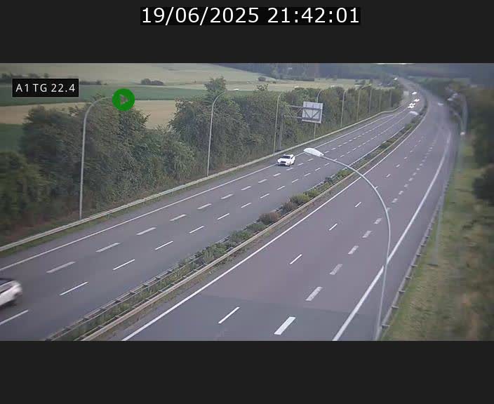 Traffic live webcam Luxembourg Flaxweiler - A1 direction Luxembourg - BK 22.4
