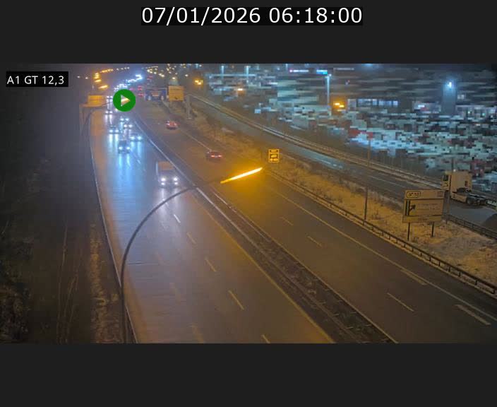 Traffic live webcam Luxembourg Senningerberg - A1 direction Allemagne - BK 12.3