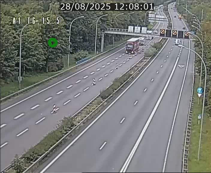 Traffic live webcam Luxembourg Munsbach - A1 direction Luxembourg - BK 15.5