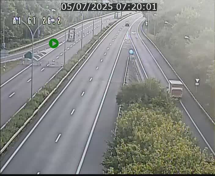 Traffic live webcam Luxembourg Grevenmacher - A1 direction Allemagne - BK 26.2