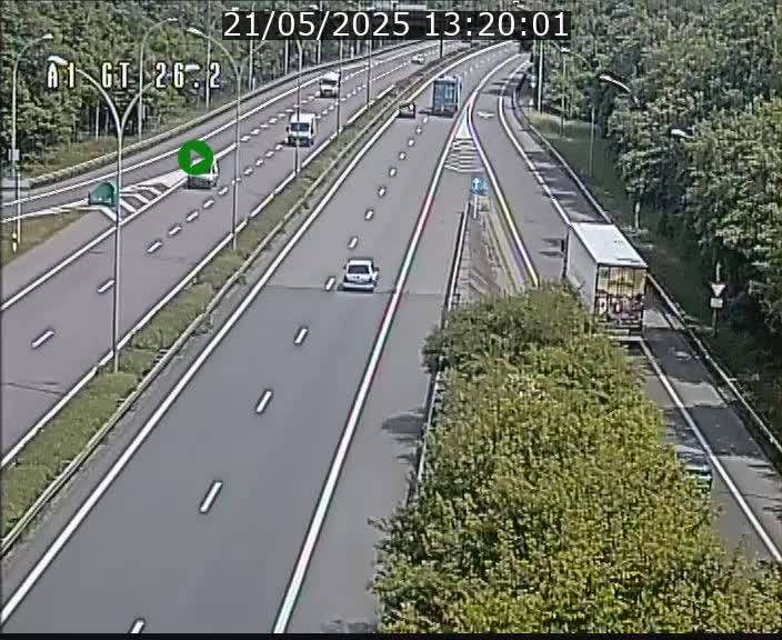 Traffic live webcam Luxembourg Grevenmacher - A1 direction Allemagne - BK 26.2