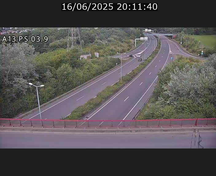 Traffic live webcam Luxembourg Ehlerange - A13 direction Esch-sur-Alzette - BK 6.8