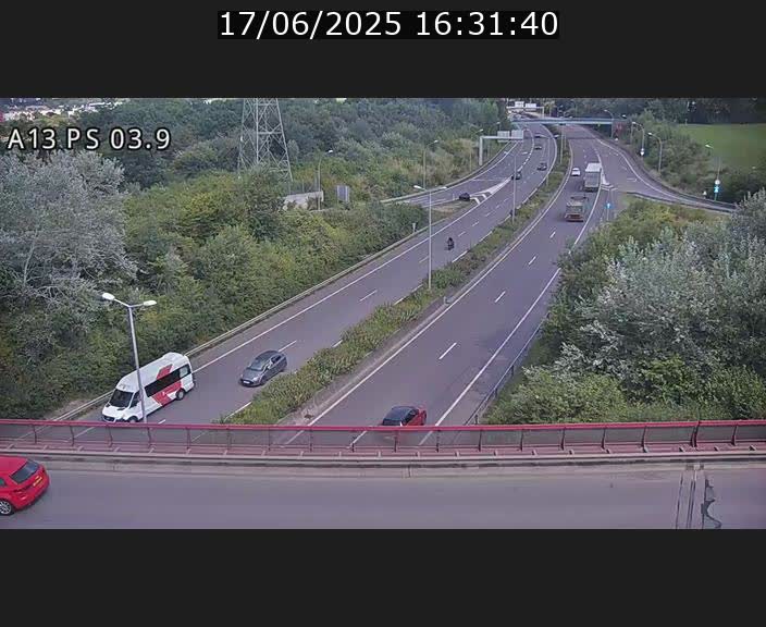 Traffic live webcam Luxembourg Differdange - A13 direction Esch-sur-Alzette - BK 3.9