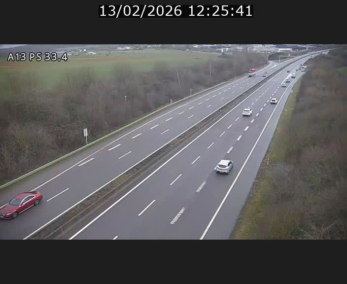 Webcam trafic sur A13 à hauteur de Mondorf-les-Bains en direction d'Altwies