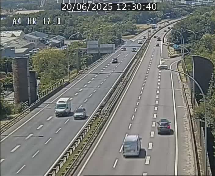 Traffic live webcam Luxembourg Jonction Foetz - A4 - BK 12.0 - direction Esch sur Alzette