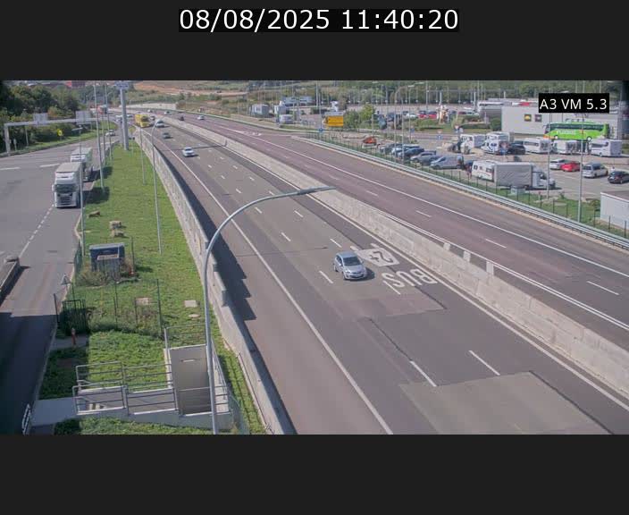 Traffic live webcam Luxembourg Aire de Berchem - A3 - BK 5 - direction France
