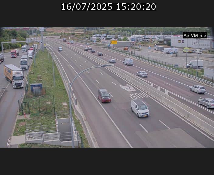 Traffic live webcam Luxembourg Aire de Berchem - A3 - BK 5 - direction France