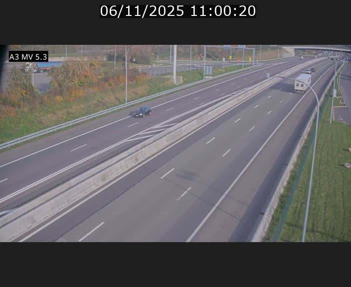 Webcam à l'Aire de Berchem au Luxembourg sur l'A3. Vue orientée vers la France