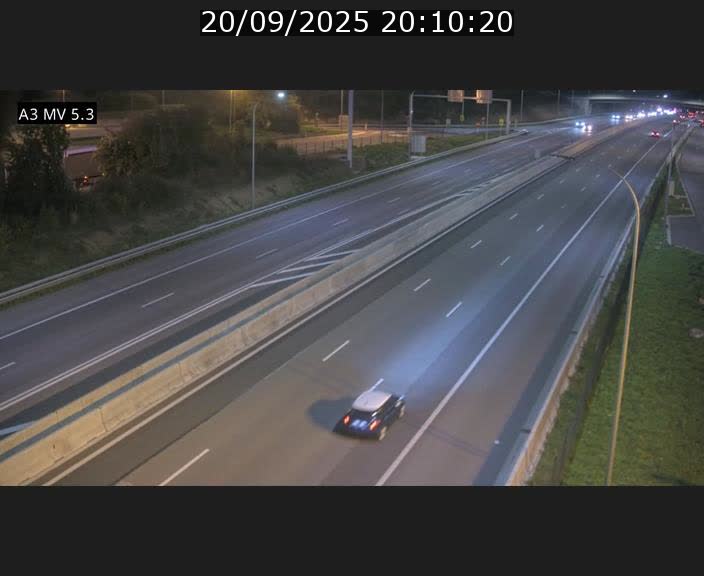Webcam à l'Aire de Berchem au Luxembourg sur l'A3. Vue orientée vers la France