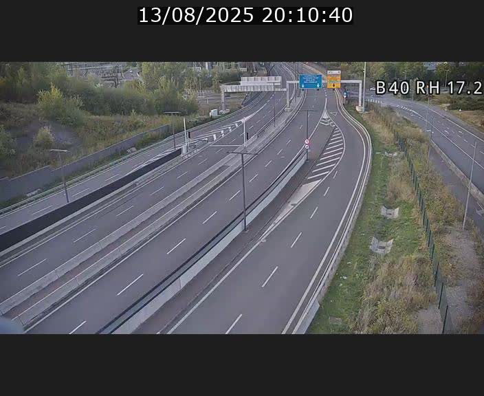 Webcam sur le contournement d'Esch Belval à hauteur de la sortie Université de Luxembourg. Vue orientée vers Luxembourg