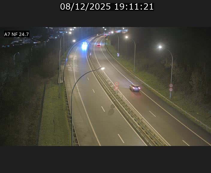 Caméra trafic Luxembourg - A7, Schieren direction Mersch