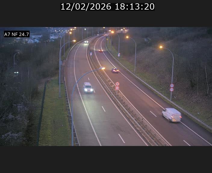 Caméra trafic Luxembourg - A7, Schieren direction Mersch