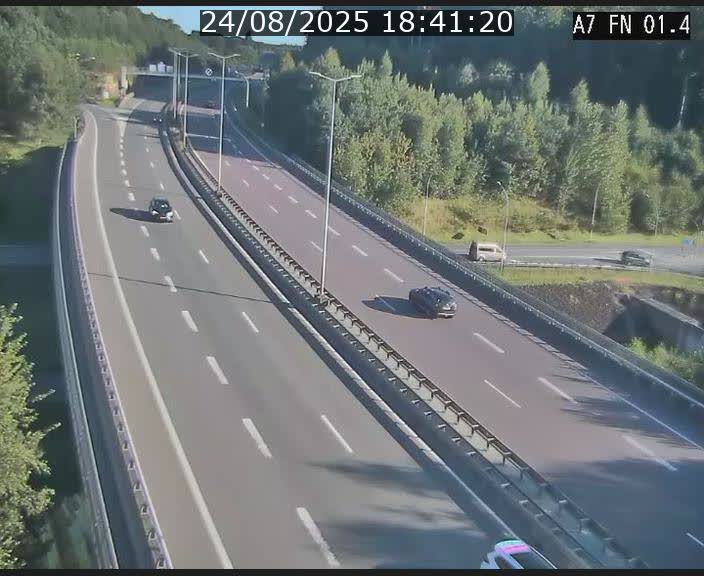 Caméra autoroute Luxembourg A7 - Tunnel Stafelter - direction Echangeur Grünewald