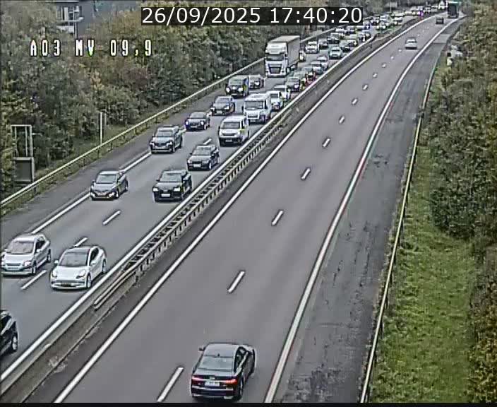 Webcam Autoroute à la Croix de Bettembourg - A3 - BK 9.9 - direction Luxembourg-Ville