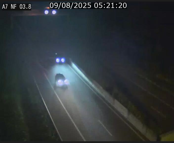 Webcam autoroute A7 au Luxembourg à la sortie du Tunnel Stafelter vers le Nord