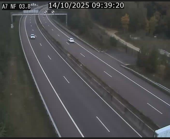 Webcam autoroute A7 au Luxembourg à la sortie du Tunnel Stafelter vers le Nord