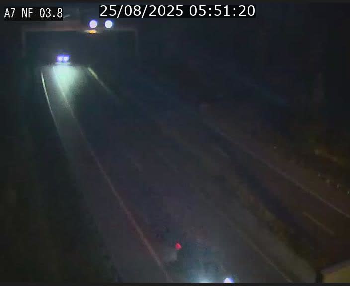 Webcam autoroute A7 au Luxembourg à la sortie du Tunnel Stafelter vers le Nord