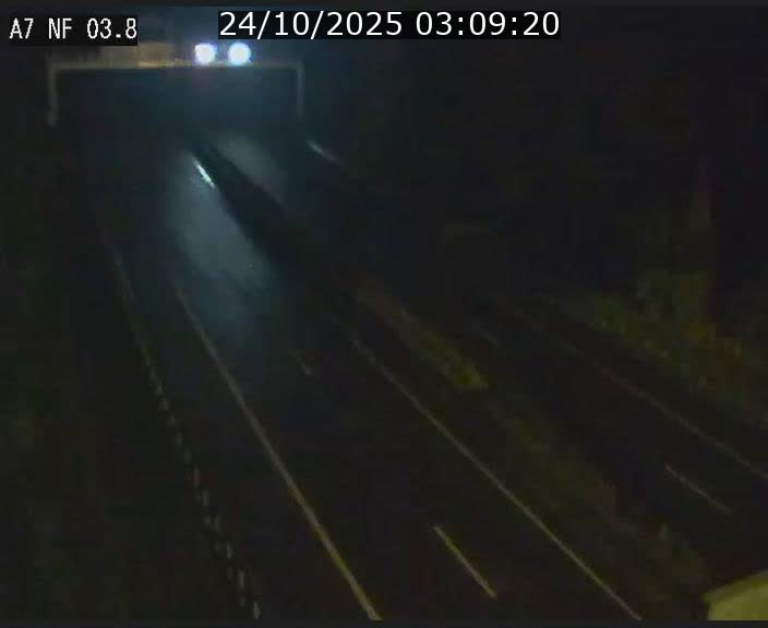 Webcam autoroute A7 au Luxembourg à la sortie du Tunnel Stafelter vers le Nord